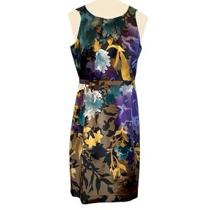 Tahari Alina Sheath Dress Sleeveless with Faux Belt Size 4